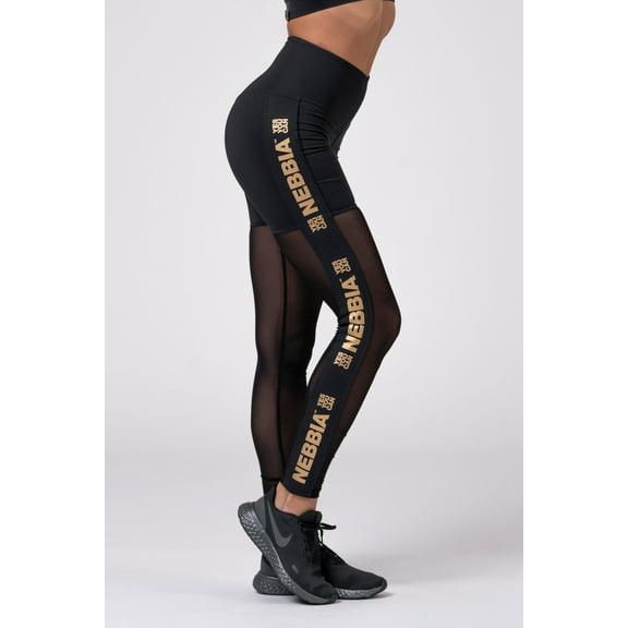 NEBBIA Gold Mesh Leggings 829