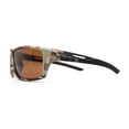 thumbnail image 4 of Mens Xloop Digital Camo Print Rectangle Wrap Sport Sunglasses All Brown, 4 of 4