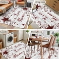 thumbnail image 5 of Area Rug for Living Room, Wooden Grain Non-Slip Indoor Large Carpet for Bedroom/Dining Room, Red Country Texas Star Branches Berry Washable Low-Profile Rectangle Floor Mat Runner Rugs - 3 x 5 Ft, 5 of 8