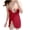 Red, variant on Sleeping Skirt For Women Lace Sleeveless Nightgowns Adjustable Strap Nightshirt V-Neck Sleepshirts Solid Color Sleepwear Casual Sling Short Pajama Dress