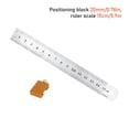 thumbnail image 2 of Professional Woodworking Scale with Alignment Block Aluminum Marking Ruler for Enhances Accuracy In Woodcraft Tasks, 2 of 8