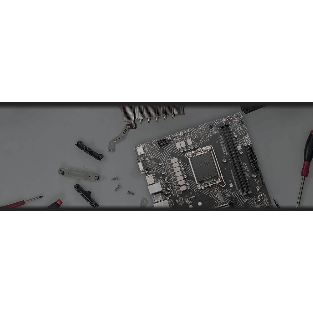 MSI PRO H610M-G WIFI DDR4 Gaming Desktop Motherboard, Intel H610, LGA-1700