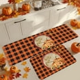 thumbnail image 2 of Non-Slip Floor Mat Set - Pumpkin Maple Leaf Print Bathroom Kitchen Rug Waterproof Entryway Mats Skid-Resistant Pair Home Decor(B), 2 of 6