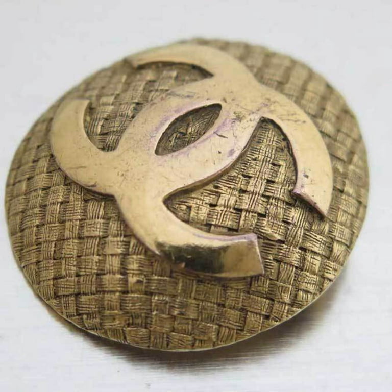Authenticated Used Chanel CHANEL Brooch Coco Mark Gold Pin Ladies