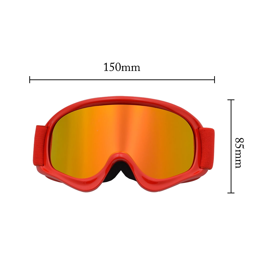 Bangcool Kids Skiing Goggles Double Layer Creative Bendable Snow Google Snowboard Google Red