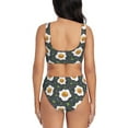 thumbnail image 3 of Daiia Cute Poached Eggs Women's Bikini Set Two Piece Swimsuit High Waisted Bikini Adjustable Straps Bikini Perfect for Beach, Pool, and Summer Vacation-Medium, 3 of 9