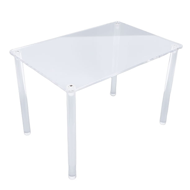 Soporte Acrílico Para Plantas, Elevador De Exhibición Rectangular Multiusos De 4 Patas, Estante Transparente Para Platos, Adornos Para Manualidades, Figuras Coleccionables