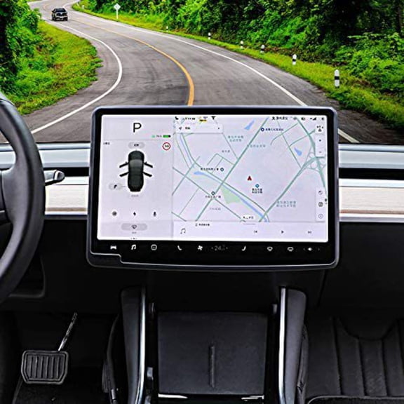 Tesla Model 3, Y Center Screen Navigation Silicone Protective Cover, Black or White