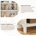 thumbnail image 4 of FIAKOA 71” Tall 5-Tier Bookcase Set of 2, Wooden Freestanding Display Bookshelf with Adjustable Shelves for Home Office Bedroom, White, 4 of 8