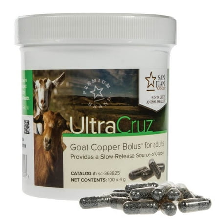 UltraCruz Goat Copper Bolus Supplement for Adult Goats, 100 Count X 4 (Best Dog For Goats)