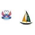 thumbnail image 1 of Escultura De Velero Con Cisne De Hierro Acrílico, Centro De Mesa, Mueble Plano, Decoración, Estantería, Oficina, Adorno Para El Día De San Valentín, Colección De Decoración Feng Shui,, 1 of 8