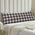 thumbnail image 2 of Christmas Body Pillow Cover 20x54 Red and White Plaid Long Pillowcase with Zipper Decorative Retro Classic Rectangle Cushion Covers,Scottish Farmhouse Pillow Case for Bedroom, 2 of 5