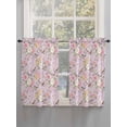 thumbnail image 5 of Pink Spring Floral Living Room Curtains 2 Panel, Elegant Farmhouse Flowers Birds Watercolor Cafe Window Treatment, Farmhouse Bedroom Bathroom Kitchen Curtains Drapes 104"x45", 5 of 6