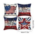 thumbnail image 3 of Boovnll 4th of July Pillow Covers 18x18 Set of 4 - Red White Blue Stars Stripe Throw Pillow Covers, Patriotic Pillow Covers for Memorial Day Home Sofa Couch Decor, 4th of July Decorations, 3 of 6