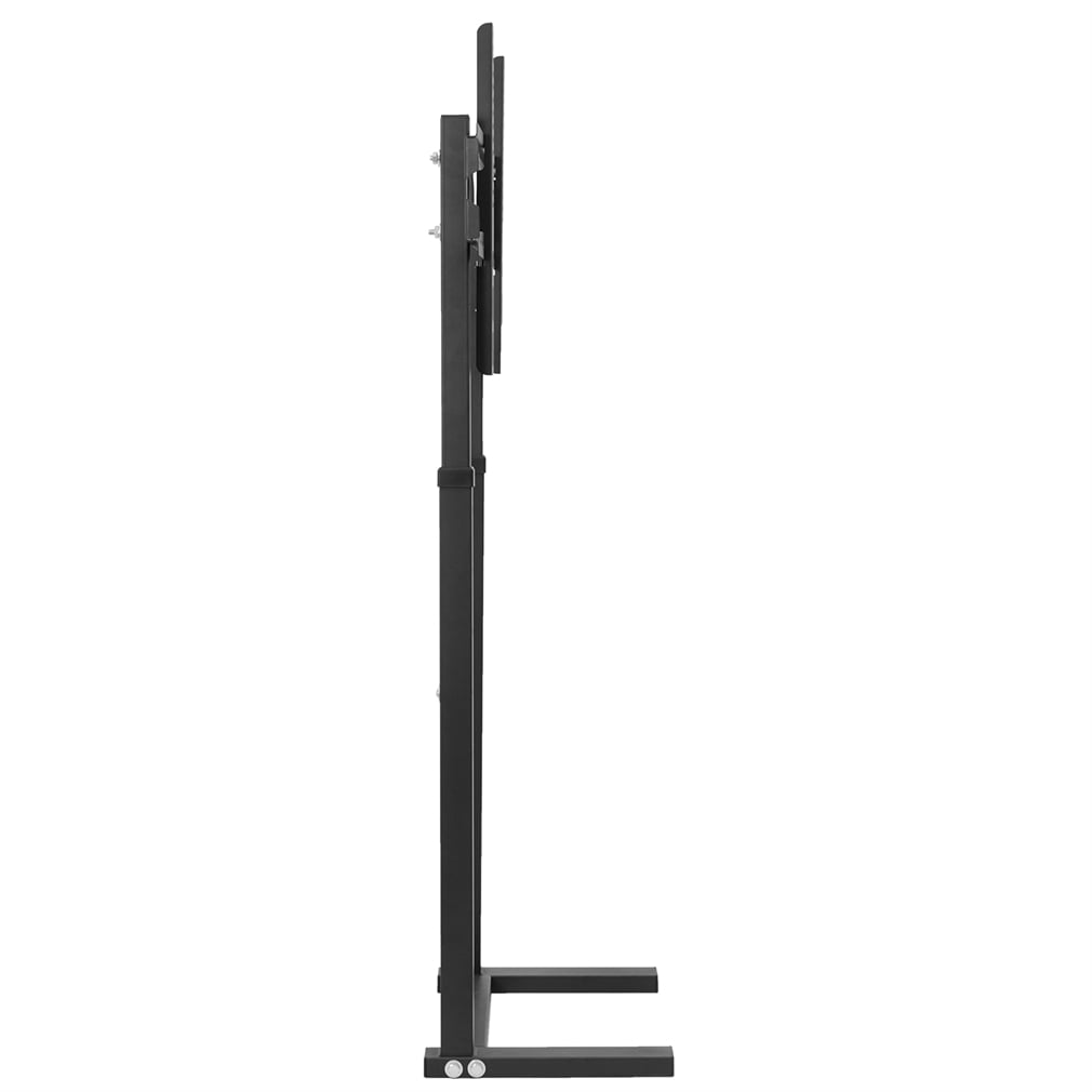 32-65" Metal Black Slim Floor TV Stand Mount Height Adjustable Bracket for Samsung Sony LG TCL LED LCD, 88lbs Capacity