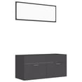 thumbnail image 2 of vidaXL 2 Piece Bathroom Furniture Set Grey Engineered Wood, 2 of 12