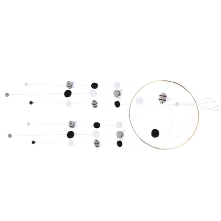 LOLIPPYY Light Grey Baby Crib Mobile Bee Wind Chime Pendant for Nursery Decor and Baby Room Size   Felt and Iron