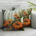 thumbnail image 3 of Nawypu  White Orange Pumpkin Fall Pillow Covers Sunflower Leaf Wood Decorative Couch Pillow Cases Autumn Thanksgiving Throw Pillows Home Decor for Room Porch Patio Couch Outdoor, 3 of 5