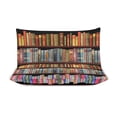 thumbnail image 3 of 3 Pcs Soft Bedding Set, Includes 1 Duvet Cover with Zipper And 2 Pillow Shams,Bookworm Antique Book Library Vintage Book Shelf Full(79"×90"), 3 of 8