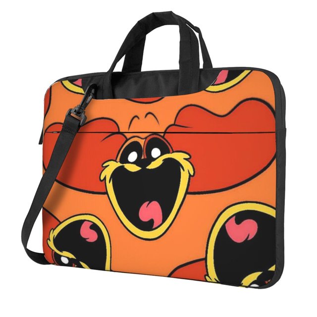 Zufioo Bestioles Souriantes pour Sac d'Ordinateur Portable, Sac à Bandoulière à Fermeture à Glissière pour Ordinateur, Sac Messager, Mallette, Adapté pour l'École, le Travail, les Voyages