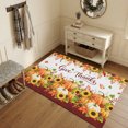 thumbnail image 3 of Area Rugs 4'x6'. Thanksgiving Pumpkin Carpet Runner Indoor Outdoor Rugs Home Decor Aesthetic, Fall Sunflower Autumn Give Thanks Non Slip Mats Washable Accent Rug for Living Room Bedroom, 3 of 8