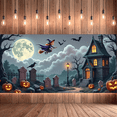 thumbnail image 5 of Halloween Theme Witch Design Spooky Night Graveyard Scene for Party Decoration Indoor Outdoor, 5 of 9