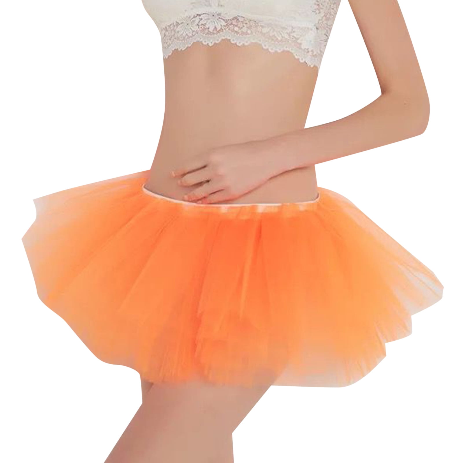 Womens Festival Party Skirt Puffy Skirt Tutu Short Skirt Five Layer