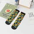 thumbnail image 7 of Pofeuu Blue Batterflies Sunflower Print 30cm Socks, Adult Running Hiking Socks for Youth and Adult, 7 of 7