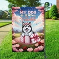 thumbnail image 3 of My Dog Is My Valentine Cute Alaskan Malamute in Gift Box Garden Flag 12x18in Double Sided Alaska Mal Dog Lovers Gifts Outdoor Decor - 3006, 3 of 5