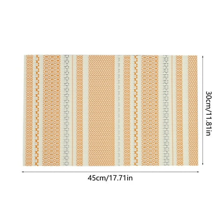 

Djiypn PVC Heat Insulating Mat Decorative Western Food Mat Restaurant Decorative Greaseproof Placemat PVC Orange