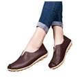 thumbnail image 5 of Huesdet Woman Flat Loafers Penny Shoes Slip On Comfortable Everyday Moccasins for Work Office Outdoor(Coffee,10), 5 of 7