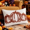 thumbnail image 4 of Btomtd Throw Pillow Covers 12 x 20 Inch, Tufted Embroidered Pumpkin Thanksgiving Fall Cushion Cases, Pillow Covers for Sofa Couch Bedroom, Brown, 4 of 6