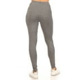 thumbnail image 4 of Moa Collection Women's Casual High Waist Solid Full Length Leggings (Pack of 2), 4 of 5