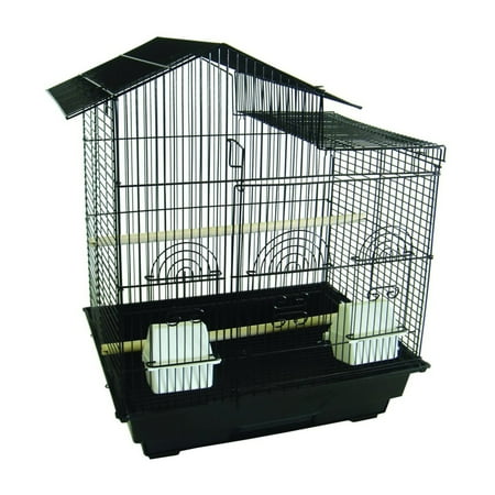 Ymlgroup 3 by 8" Bar Spacing Villa Top Small Bird Cage - Black