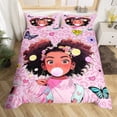 thumbnail image 3 of Juego de Funda Nórdica para Niña,Leopardo Rosa,Juego de cama Mariposa,Niñas, 3 of 6