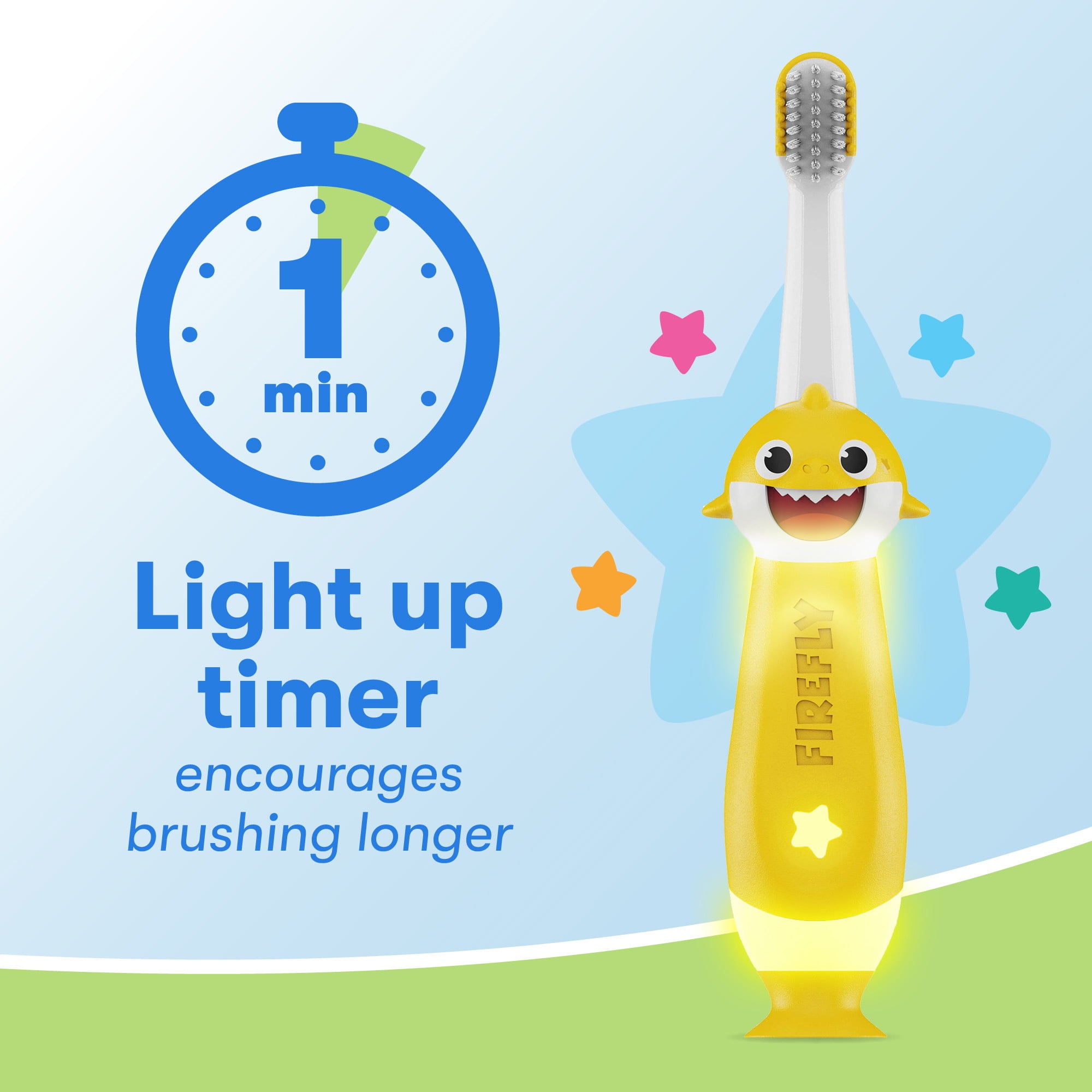 First Firefly Training Light Up Toothbrush, Baby Shark, 1 Count