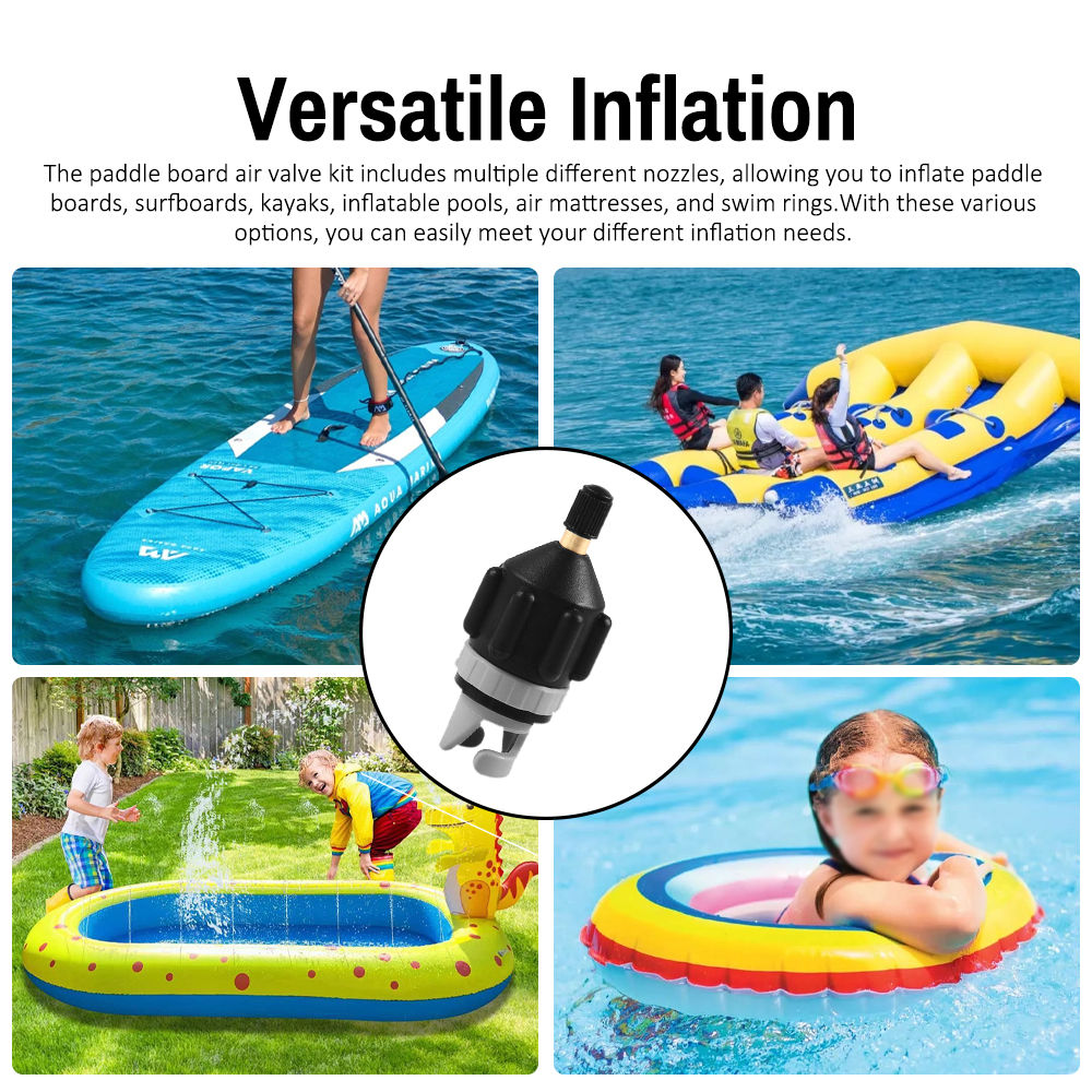 4 Adaptateurs De Pompe à Air Pour Paddle, Kayak Gonflable, Bateau - Connexion étanche, PVC Durable