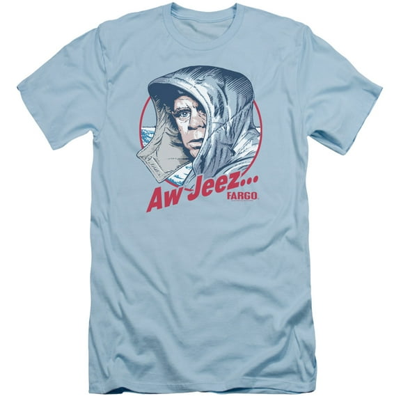 Fargo Aw Jeez Adult 30/1 T-Shirt Light Blue