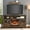 Reclaimed Barnwood, variant on Mondawe 60 Inch Electric Fireplace Entertainment Center With Door Sensor-Dark Rustic Oak