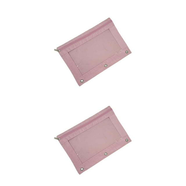 Transemion Easy To Carry And Organize Documents With Stylish Pouch Easy To Organize Items Light Pink 2Set