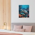 thumbnail image 6 of Turtle Swimming Poster Canvas- Perfect for Wall Artrations,Dining Room Decor, Bedroom Art, Wall Decor Living Room, Wall Art, Frameless 8x10inch, 6 of 7