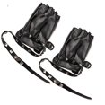 thumbnail image 1 of Guantes de cuero sin dedos de PU (1 par, negro)-- oso de fresa  Electrónica, 1 of 5
