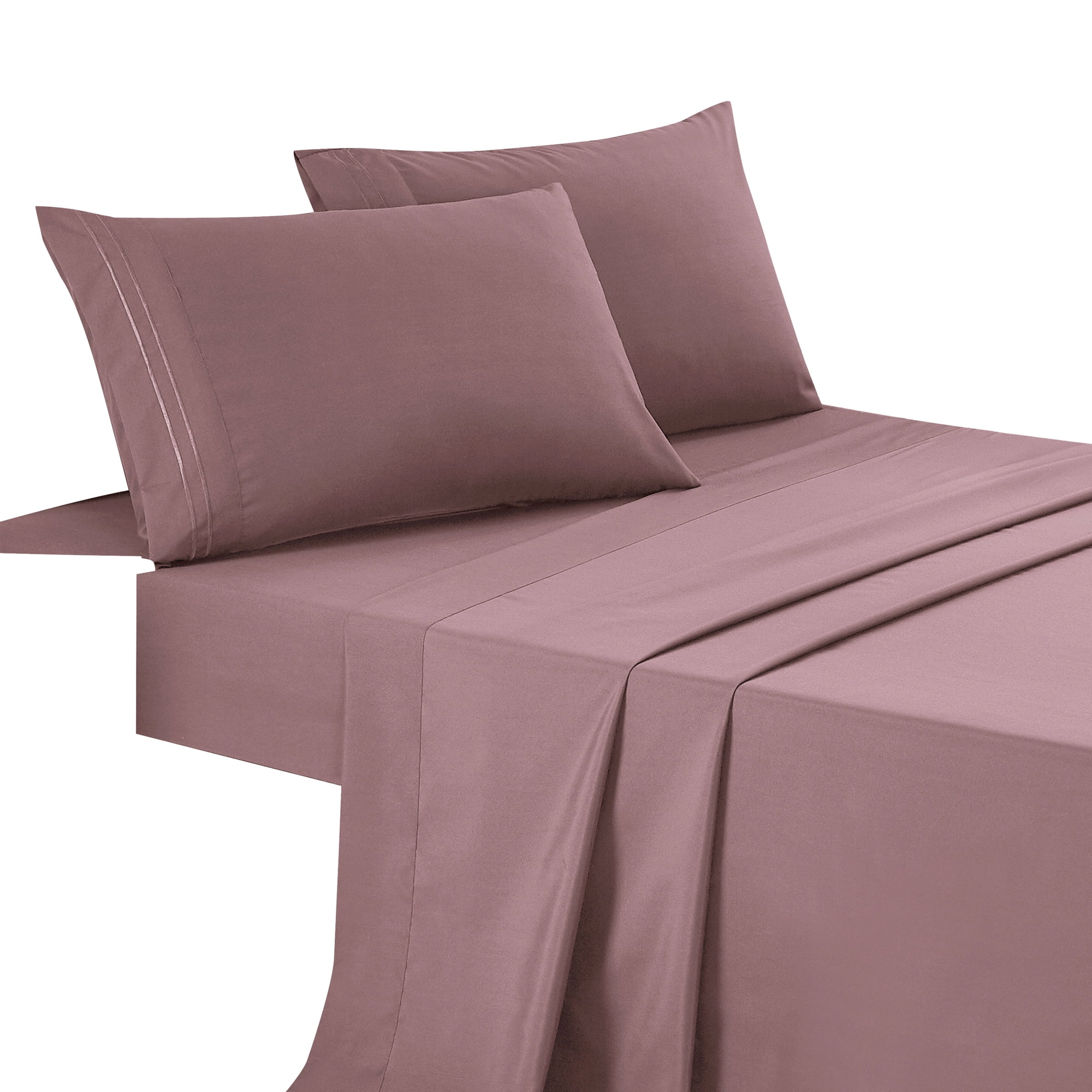 4-Piece Set Bed Sheets, Bedding with Fitted Sheet, Flat Sheet & Pillowcases