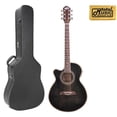 thumbnail image 1 of Left Hand Oscar Schmidt A/E Concert/ Folk Guitar, Trans Black, W/Case, OG10CEFTBLH CASE, 1 of 4