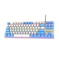 thumbnail image 2 of 87 teclas mecánico para juegos con cable retroiluminado Antideslizant trabajar o Gaming and Diseño impermeable C Macarena Teclado mecánico, 2 of 8