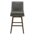 thumbnail image 3 of Kuka Home 30"H Swivel Modern Faux Leather Barstool in Gray, 3 of 11