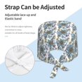 thumbnail image 4 of Kdxio Flowers and Butterflies Pattern Turban Hat for Women Men Comfortable Adjustable Cleaning Working Cap with Sweatband, 4 of 8