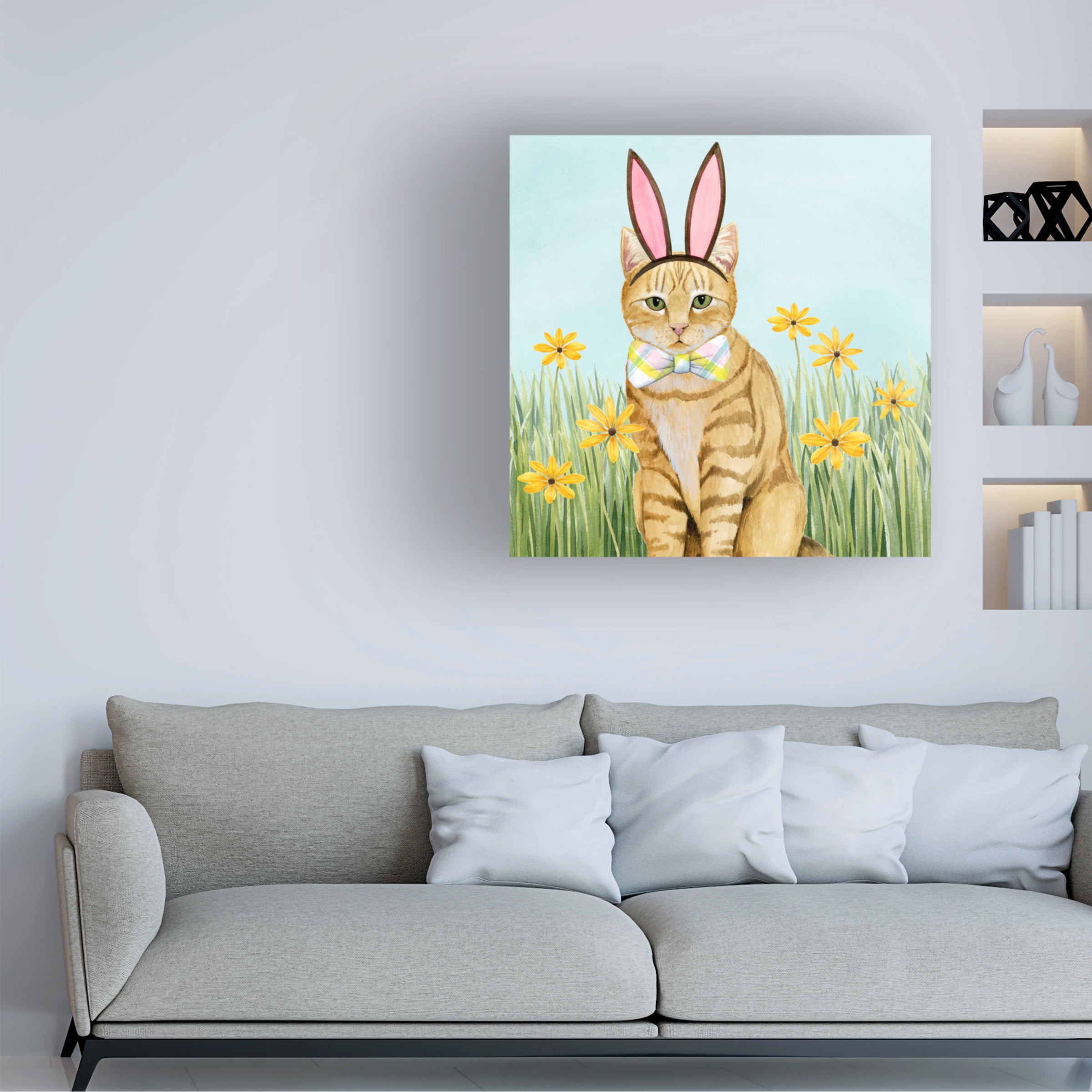 Grace Popp 'Easter Cats IV' Canvas Art