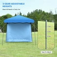 thumbnail image 5 of Gymax 10ft X 10ft Pop Up Tent Slant Leg Canopy W/ Roll-up Side Wall Blue, 5 of 10