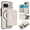 White, variant on Allytechgroup Detachable Cards Holder Case for Google Pixel 8, RFID Blocking 2 In 1 Wallet PU Leather Case with Stand Compatible with Magsafe Shockproof Cover for Google Pixel 8, Black